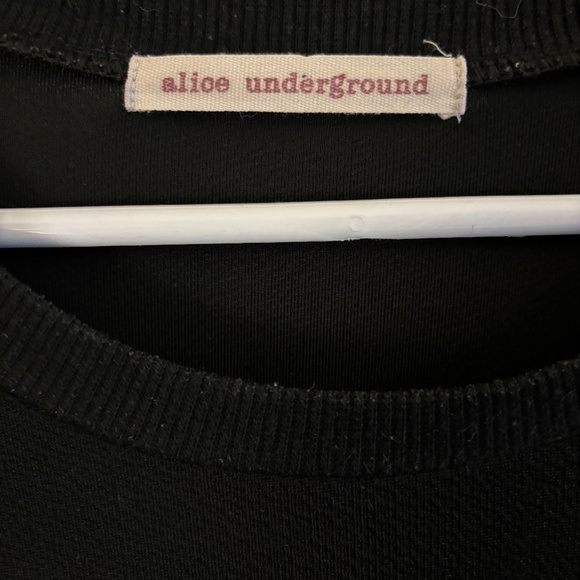 Alice Underground size small, black cotton dress with bird design - Picture 7 of 7